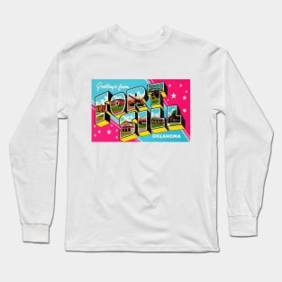 Greetings from Fort Sill, Oklahoma - Vintage Large Letter Postcard Long Sleeve T-Shirt